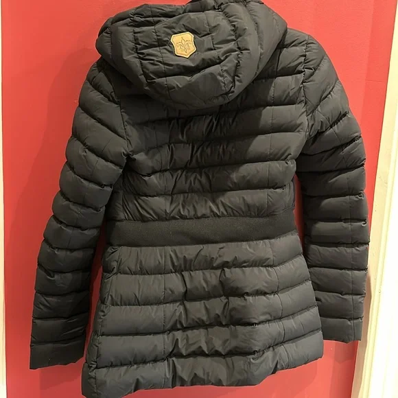 Mackage light weight black puffer Kaila with leather trim XXS - Picture 5 of 6